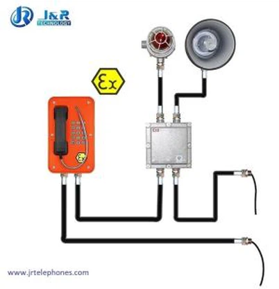 -フラッシャーとラウドスピーカー付き防爆電話機 JREX106-A03-HB