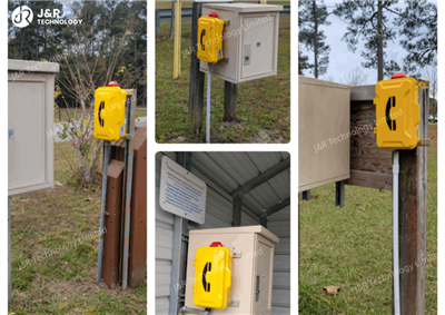 J&R JR101-FK-L 防水産業用電話機が米国の製造施設に設置に成功